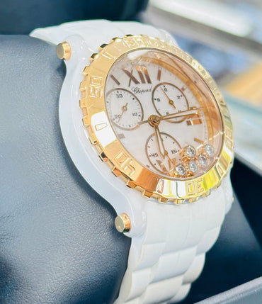 Chopard Happy Sport 42 Chronograph 288515-9001 PreOwned - Diamonds East Intl.