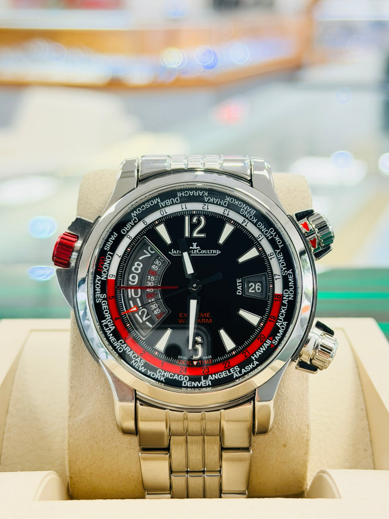 Jaeger-LeCoultre 46 150.8.42 Master Compressor Extreme W-Alarm FULL SET Box and Papers MINT