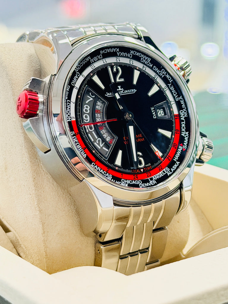 Jaeger-LeCoultre 46 150.8.42 Master Compressor Extreme W-Alarm FULL SET Box and Papers MINT