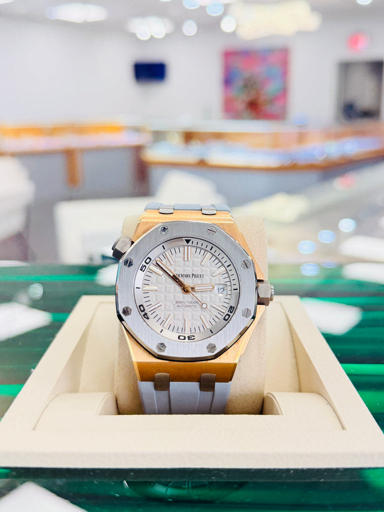 Audemars Piguet  Royal Oak Offshore Diver Rose Gold  15711OI.OO.A006CA.01 500 Limited Edition  Box and Papers PreOwned - Diamonds East Intl.