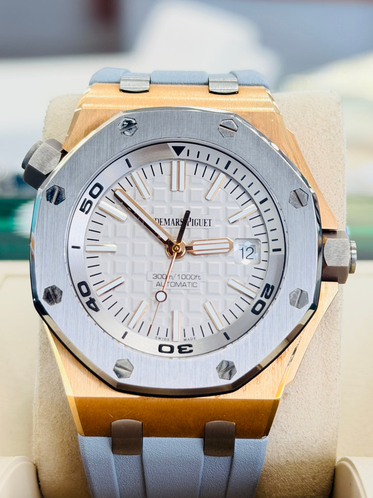 Audemars Piguet  Royal Oak Offshore Diver Rose Gold  15711OI.OO.A006CA.01 500 Limited Edition  Box and Papers PreOwned - Diamonds East Intl.