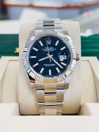 Rolex Datejust 41 126334 Black  Dial Stainless Steel Fluted Bezel  Oyster Bracelet Unworn - Diamonds East Intl.