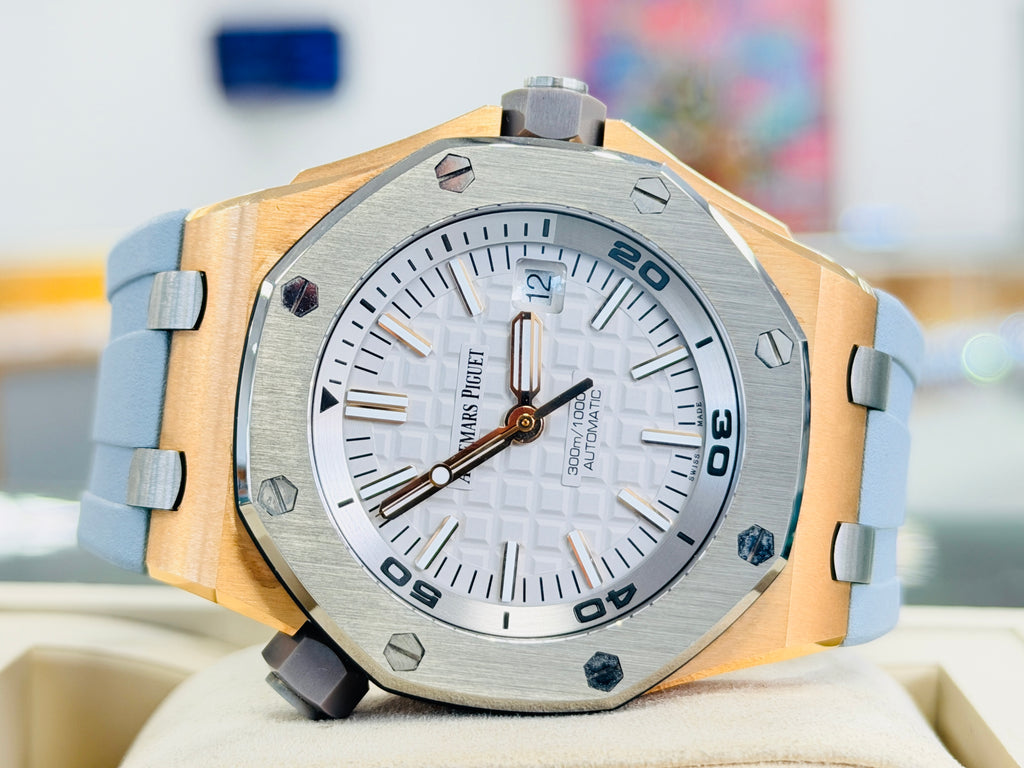 Audemars Piguet  Royal Oak Offshore Diver Rose Gold  15711OI.OO.A006CA.01 500 Limited Edition  Box and Papers PreOwned - Diamonds East Intl.