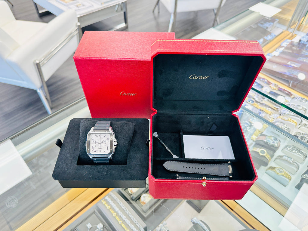 Cartier Santos Chronograph WSSA0017 Box & Papers Watch UNWORN - Diamonds East Intl.