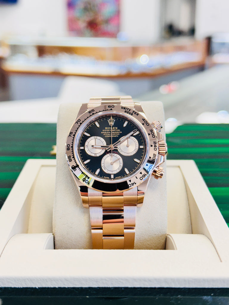 Rolex Daytona 126505 Cosmograph  18K Rose Gold with Black Dial  Unworn Box and Papers
