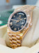 Rolex Day-Date 40 228235 18K Rose Gold President Slate Ombre Roman Dial Box and Papers Unworn