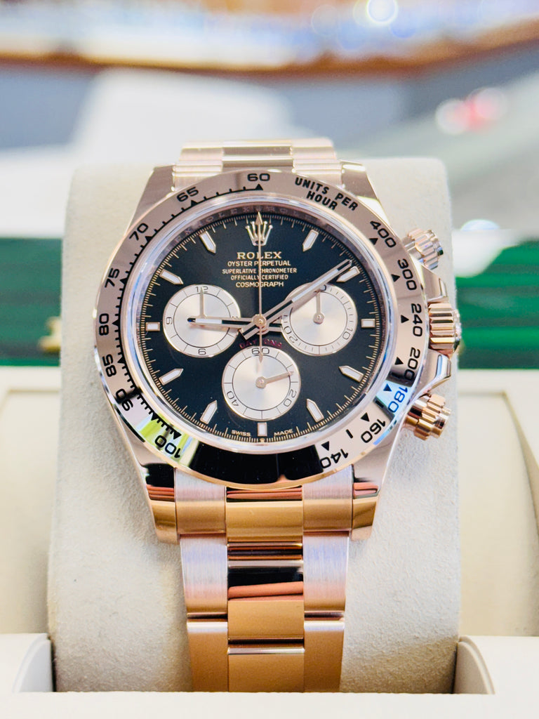 Rolex Daytona 126505 Cosmograph  18K Rose Gold with Black Dial  Unworn Box and Papers