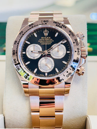 Rolex Daytona 126505 Cosmograph  18K Rose Gold with Black Dial  Unworn Box and Papers - Diamonds East Intl.