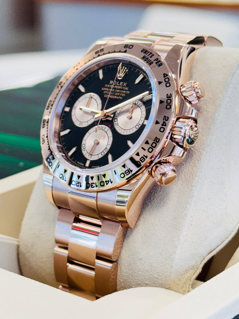Rolex Daytona 126505 Cosmograph  18K Rose Gold with Black Dial  Unworn Box and Papers