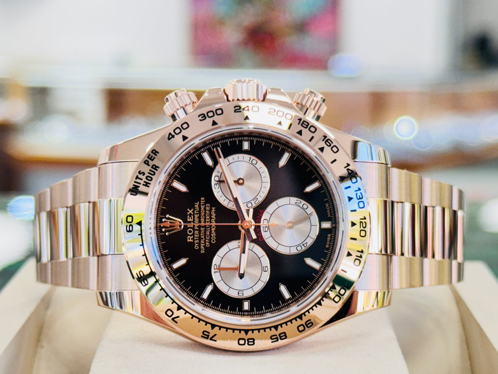 Rolex Daytona 126505 Cosmograph  18K Rose Gold with Black Dial  Unworn Box and Papers