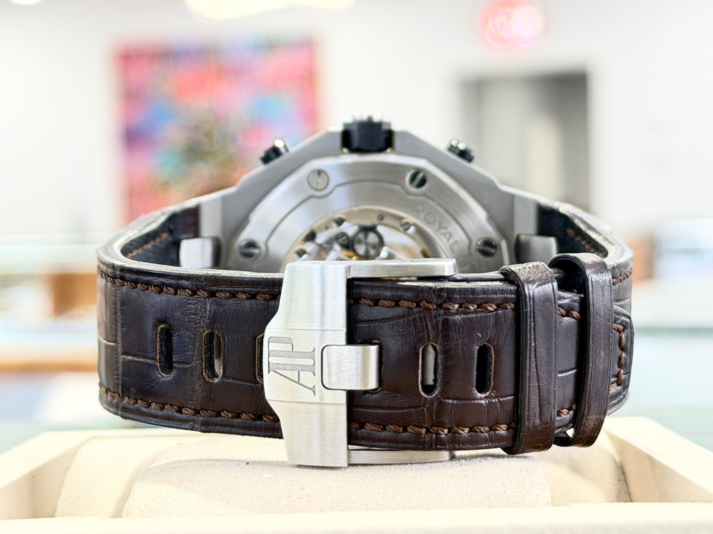 Audemars Piguet Royal Oak Offshore HAVANA Chocolate BOX/PAPERS  26470ST.OO.A820CR.01 *NEW* - Diamonds East Intl.