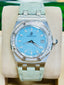 Audemars Piguet Royal Oak Lady 67601ST Factory Turquoise and Factory Diamond Quartz MINT