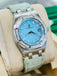 Audemars Piguet Royal Oak Lady 67601ST Factory Turquoise and Factory Diamond Quartz PreOwned - Diamonds East Intl.