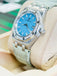 Audemars Piguet Royal Oak Lady 67601ST Factory Turquoise and Factory Diamond Quartz PreOwned - Diamonds East Intl.