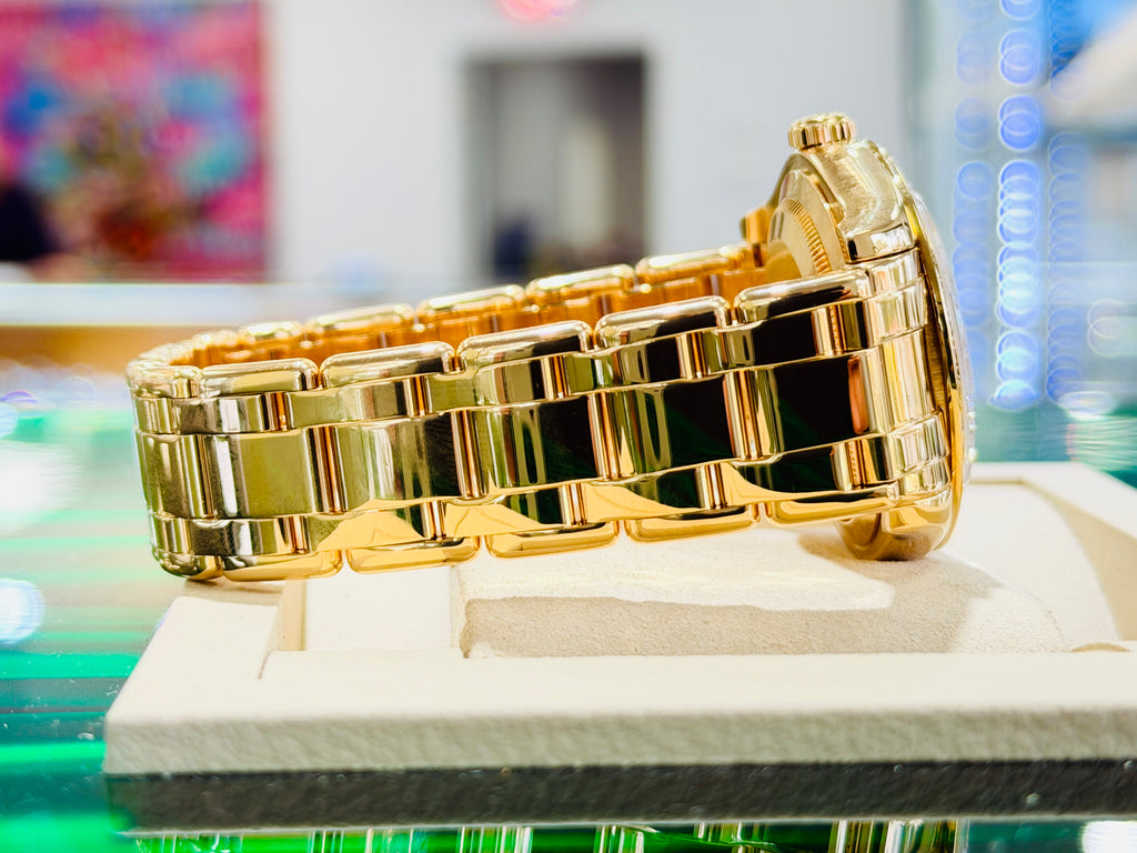 Rolex Day-Date Masterpiece 39 18948 Factory Black Diamond Dial & Factory Diamond Bezel  PreOwned Box and Papers - Diamonds East Intl.