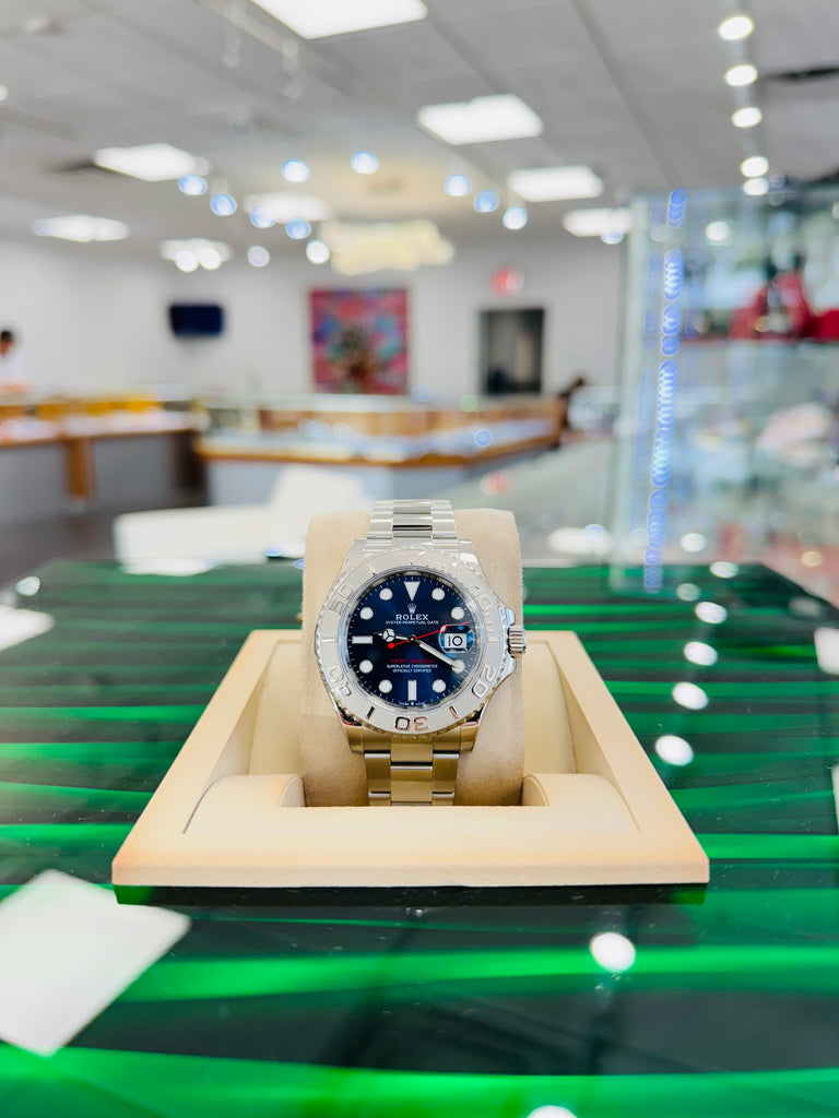 Rolex Yacht-Master 40 126622 Platinum Bezel Blue Dial Watch MINT