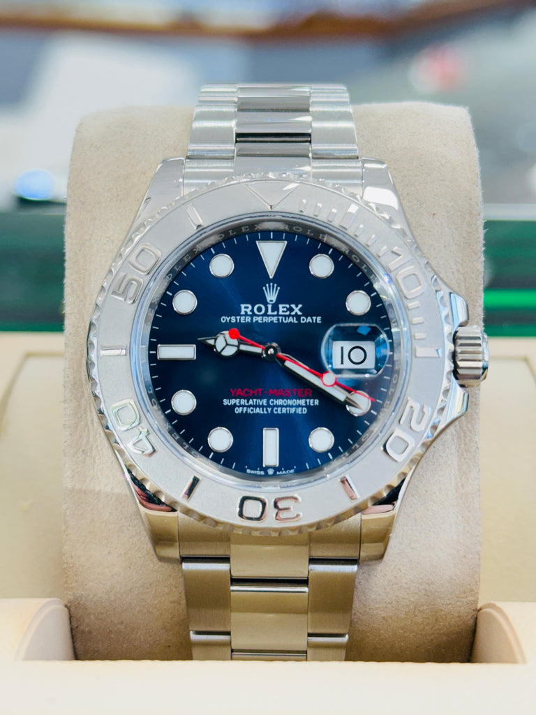 Rolex Yacht-Master 40 126622 Platinum Bezel Blue Dial Watch MINT