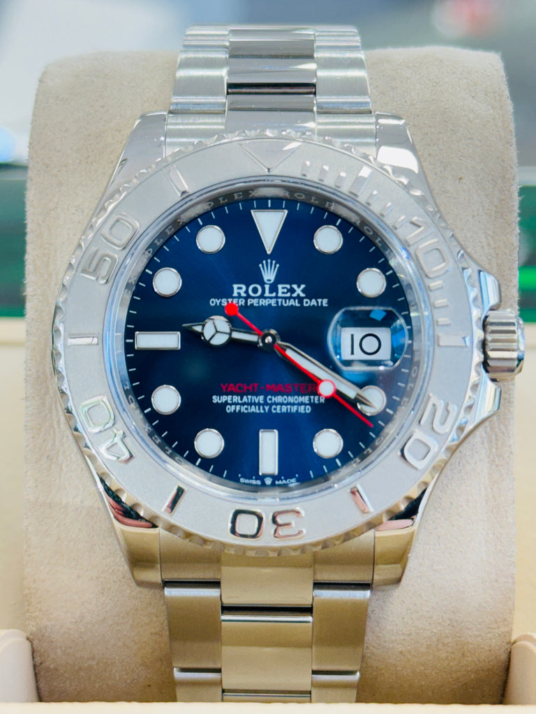 Rolex Yacht-Master 40 126622 Platinum Bezel Blue Dial Watch MINT