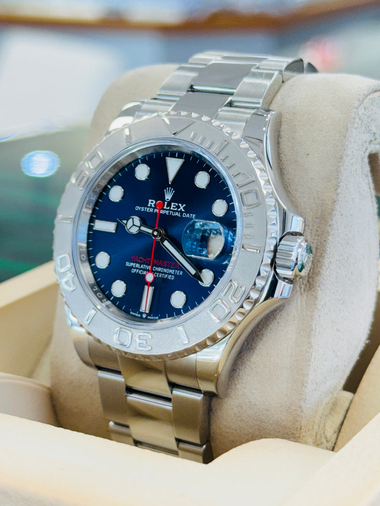 Rolex Yacht-Master 40 126622 Platinum Bezel Blue Dial Watch MINT