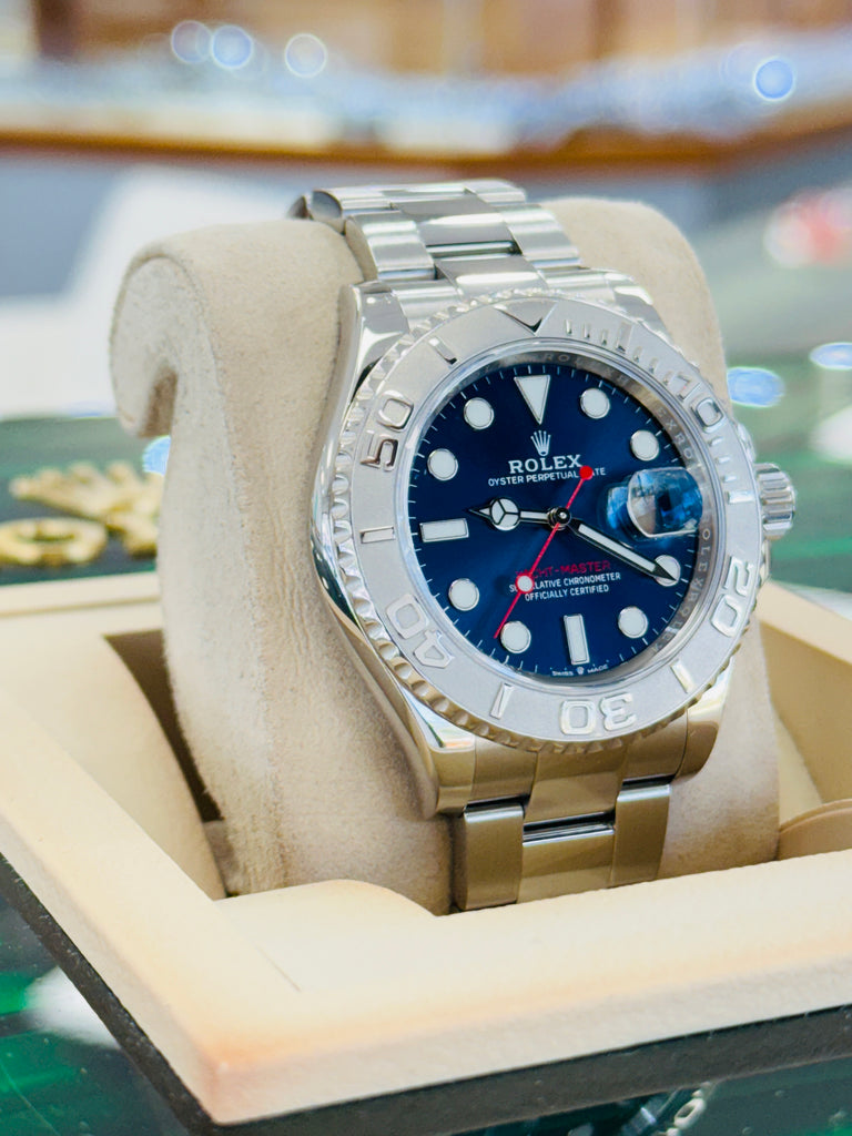 Rolex Yacht-Master 40 126622 Platinum Bezel Blue Dial Watch MINT