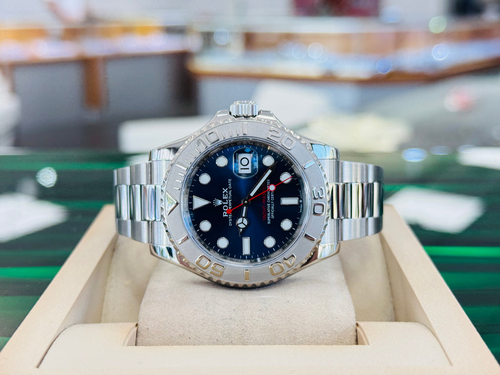 Rolex Yacht-Master 40 126622 Platinum Bezel Blue Dial Watch MINT