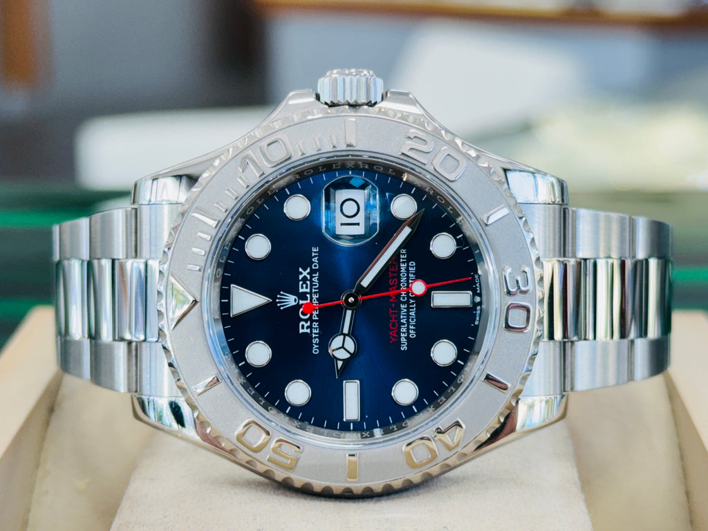 Rolex Yacht-Master 40 126622 Platinum Bezel Blue Dial Watch MINT