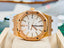 Audemars Piguet Royal Oak 15400OR 41mm Rose Gold WHITE  Dial Rubber B Strap  Box and Papers MINT