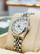 Rolex Lady-Datejust 179174 26 White Roman Dial 18K White Fluted Jubilee Watch MINT