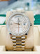 Rolex Day-Date 40 228349RBR President White Gold Factory Silver Baguette Diamond Dial & Diamond Bezel MINT - Diamonds East Intl.