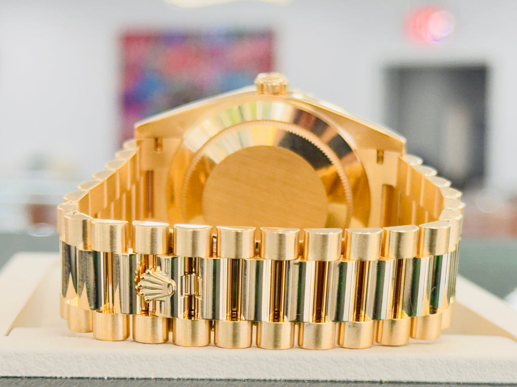 Rolex DayDate 40 18K Yellow Gold 228238 White Roman Dial Box and Papers MINT