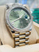 Rolex Day-Date 40 228349RBR President 18K White Gold Olive Green Dial  Factory Diamond Bezel MINT