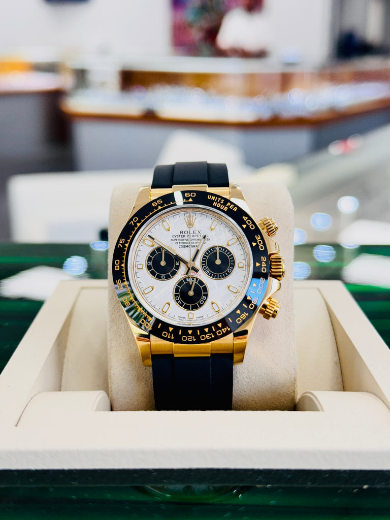 Rolex Daytona 116518LN Cosmograph Daytona  Custom METEORITE Dial BOX & PAPERS PreOwned - Diamonds East Intl.