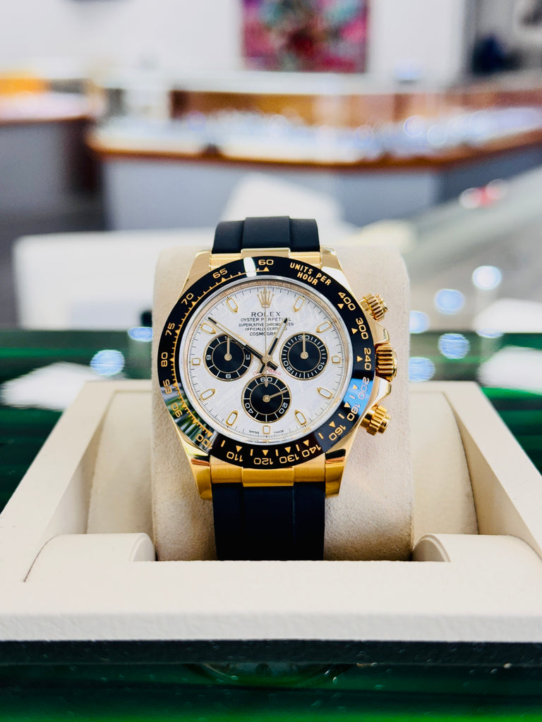 Rolex Daytona 116518LN Cosmograph Daytona  Custom METEORITE Dial BOX & PAPERS PreOwned - Diamonds East Intl.