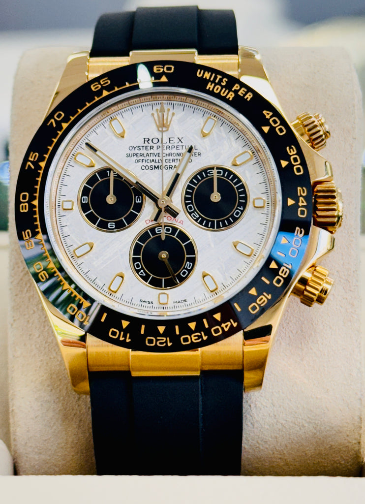 Rolex Daytona 116518LN Cosmograph Daytona  Custom METEORITE Dial BOX & PAPERS PreOwned - Diamonds East Intl.