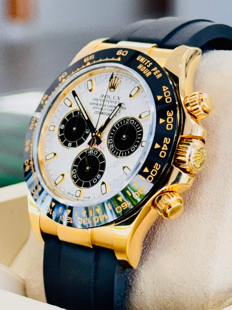 Rolex Daytona 116518LN Cosmograph Daytona  Custom METEORITE Dial BOX & PAPERS PreOwned - Diamonds East Intl.