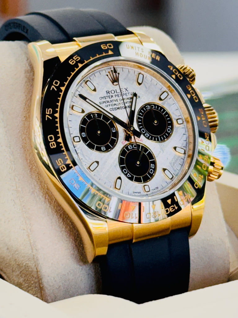Rolex Daytona 116518LN Cosmograph Daytona  Custom METEORITE Dial BOX & PAPERS PreOwned - Diamonds East Intl.