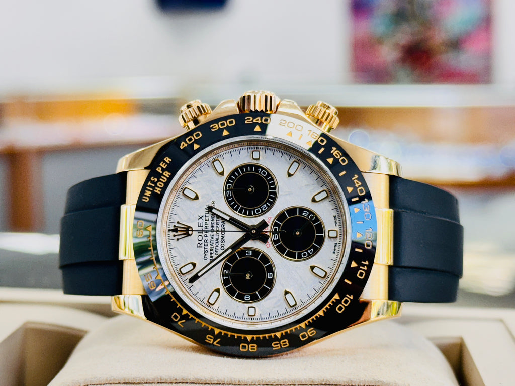 Rolex Daytona 116518LN Cosmograph Daytona  Custom METEORITE Dial BOX & PAPERS PreOwned - Diamonds East Intl.