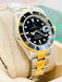 Rolex Submariner 16613 Steel 18k Yellow Gold Oyster Bracelet Black Bezel Watch