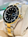 Rolex Submariner 16613 Steel 18k Yellow Gold Oyster Bracelet Black Bezel Watch