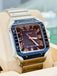 Cartier Santos De Cartier WSSA0048 Blue Dial Large Blue PVD Bezel  PreOwned Box and Papers - Diamonds East Intl.