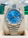 Rolex Datejust 41 126334 Blue Azzurro Roman Dial Stainless Steel Fluted Bezel Jubilee Bracelet PreOwned