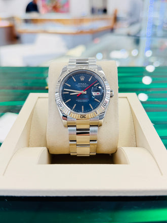 Rolex Datejust 36 116264 Turn-O-Graph Blue Dial  Steel 18K Gold Bezel  PreOwned - Diamonds East Intl.