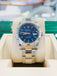 Rolex Datejust 36 116264 Turn-O-Graph Blue Dial  Steel 18K Gold Bezel  PreOwned - Diamonds East Intl.