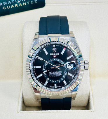 Rolex Sky-Dweller 336239 Oyster Flex 18K White Gold Box and Papers UNWORN FULLY STICKERED!