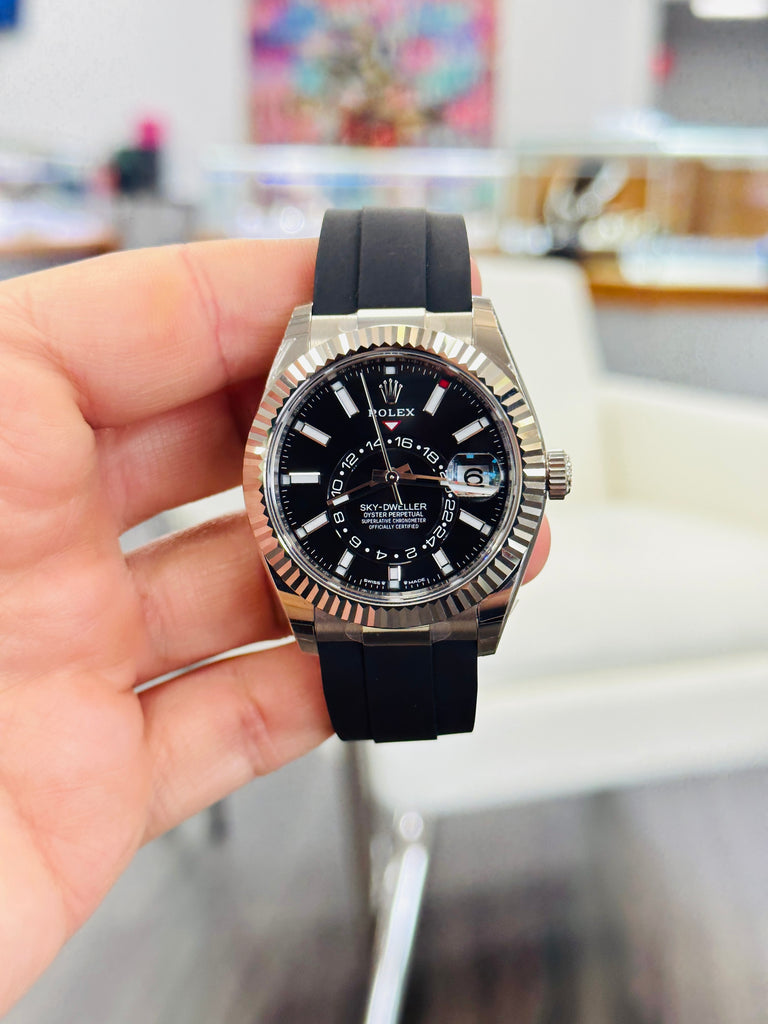 Rolex Sky-Dweller 336239 Oyster Flex 18K White Gold Box and Papers