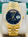 Rolex  Day-Date 36 18038 Factory Blueish / Purple Jubilee Dial Rare Jubilee Band 6 million Serial Number Vintage COMPLETED BOX PAPERS - Diamonds East Intl.