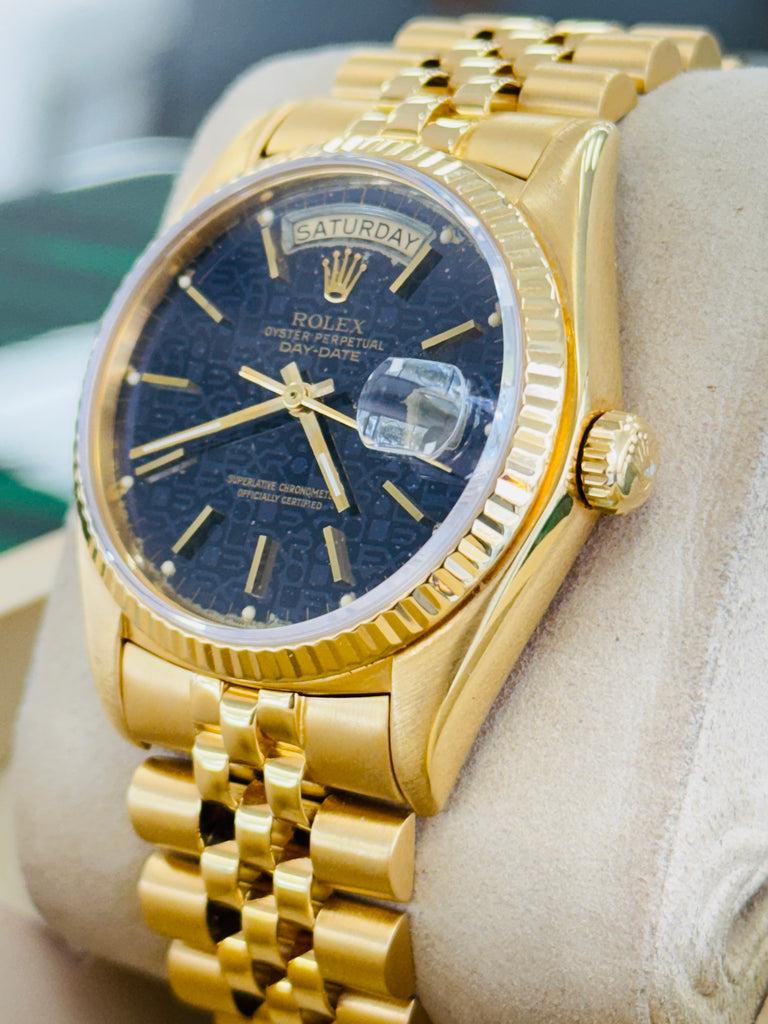 Rolex Day-Date 36 18038 Factory Blueish / Purple Jubilee Dial Rare