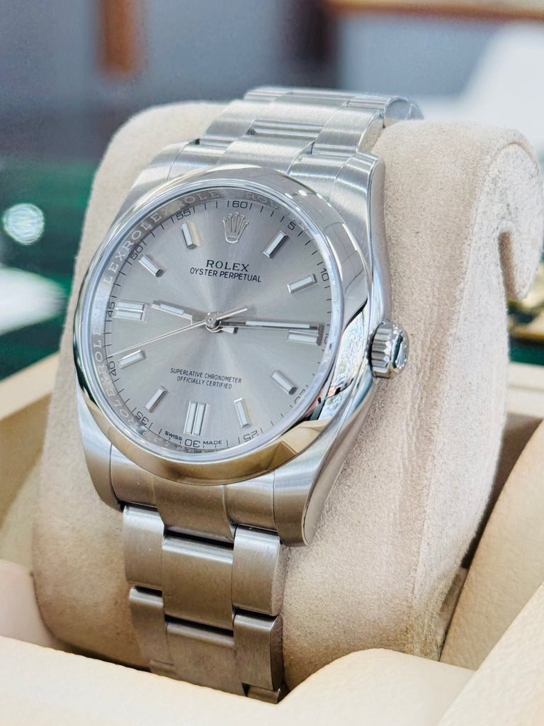Rolex Oyster Perpetual 36 116000 Silver Dial Box and Papers Unworn - Diamonds East Intl.