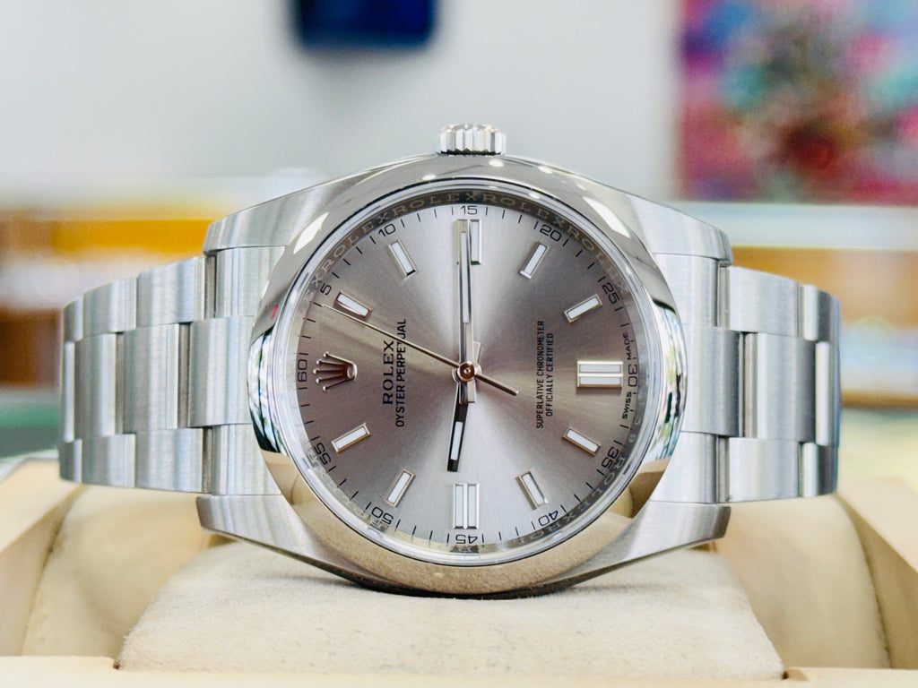 Rolex Oyster Perpetual 36 116000 Silver Dial Box and Papers Unworn - Diamonds East Intl.