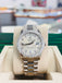 Rolex Day-Date 36 118239 Factory Silver Baguette Diamond Dial  Custom Diamond Bezel PreOwned - Diamonds East Intl.